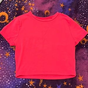 Hot pink cropped tshirt